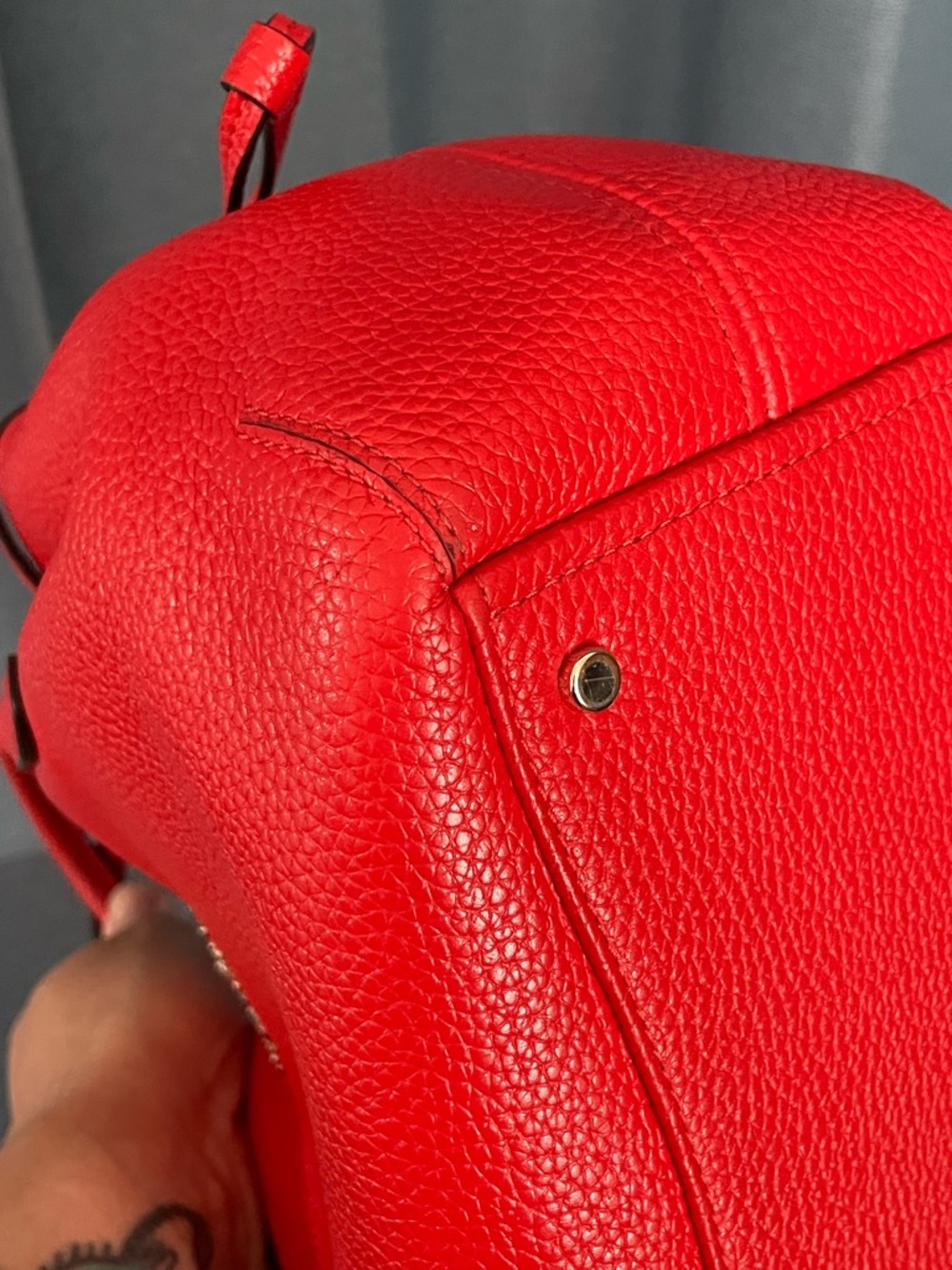 Kate Spade Small Dumpling Crossbody Satchel Bag in Tomato Slice Red - Picture 5 of 15